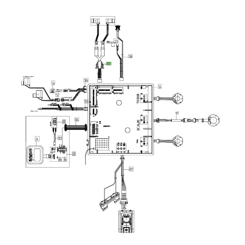 Kabelbaum Ultraschallsensor ORIGINAL WORX Mähroboter XR50036868