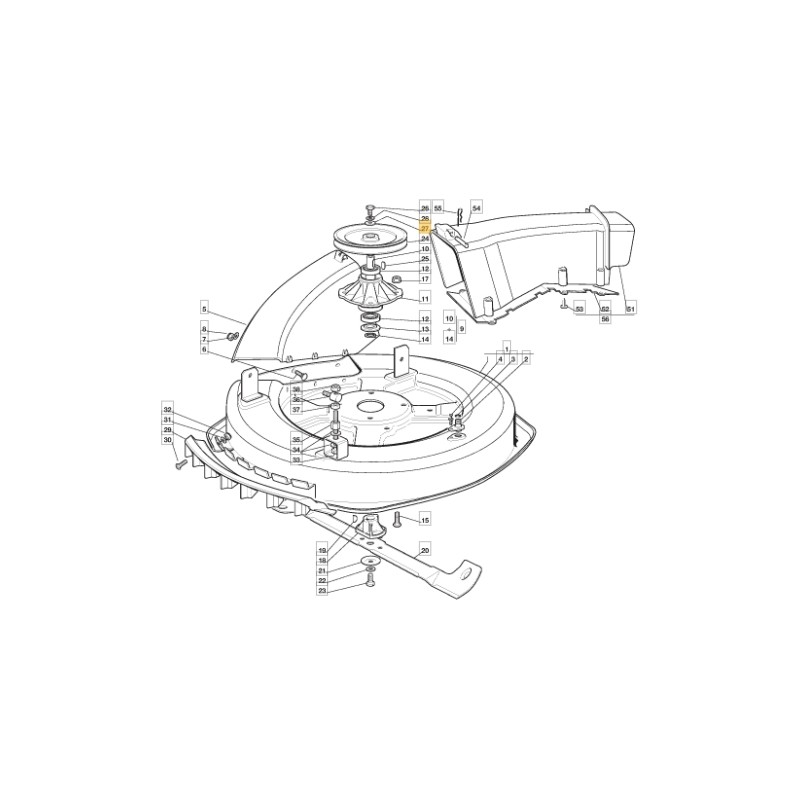 Rondella leva comando trattorino modelli 1228H ORIGINALE STIGA 125670007/0