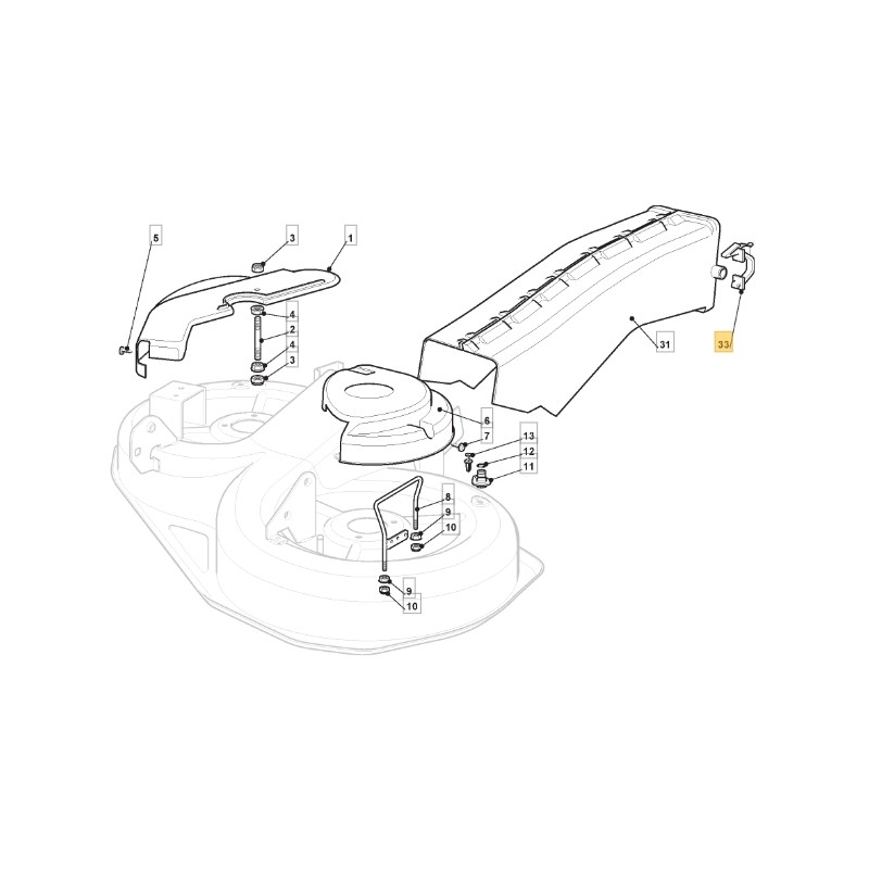 Support de pivot de convoyeur pour tracteur ORIGINAL STIGA 325774373/0