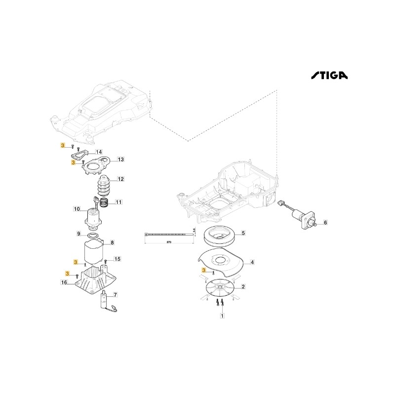 Vis robot tondeuse modèles A1000 A10000 ORIGINAL STIGA 112728717/0