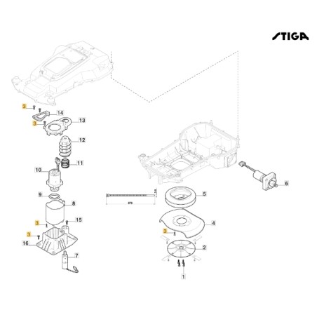 Screw robot lawn mower models A1000 A10000 ORIGINAL STIGA 112728717/0 | Newgardenstore.eu