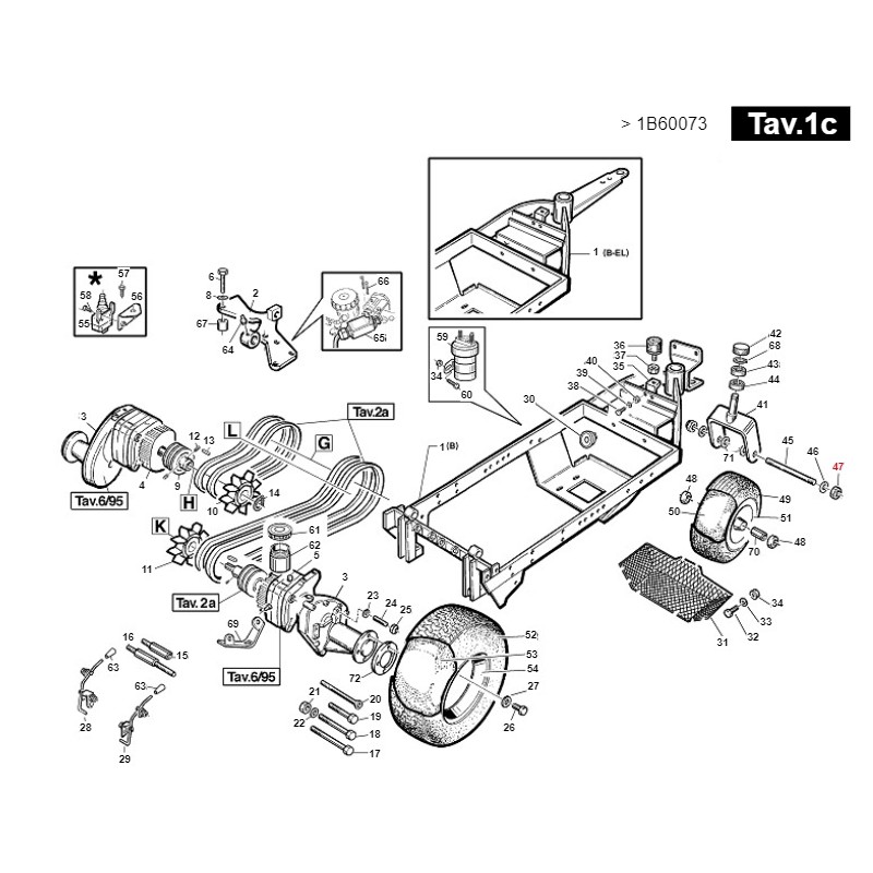 Nut 14x1.5 tractor models TURBOGRASS ORIGINAL GIANNI FERRARI 00.26.04.1090