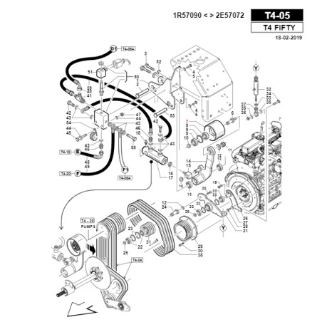 Polea de tractor de turbina modelos TURBO1 ORIGINAL GIANNI FERRARI 01.40.00.2004 | Newgardenstore.eu