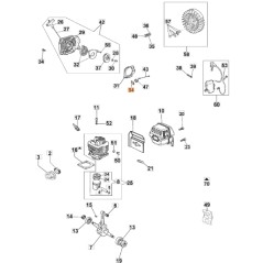 Protecteur de tronçonneuse ORIGINAL OLEOMAC GS630 940 modèles 2317013R 2317013 | Newgardenstore.eu