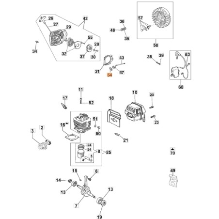 ORIGINAL OLEOMAC Kettensägenschutz GS630 925 940 Modelle 2317013R 2317013 | Newgardenstore.eu