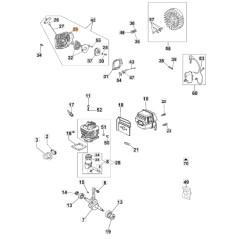 ORIGINAL OLEOMAC GS630 modèles de tronçonneuses 50010172BR 50010172AR | Newgardenstore.eu