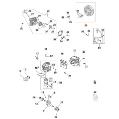 ORIGINAL OLEOMAC GS360 956 Kettensäge Schwungrad 50010331BR 50010331AR | Newgardenstore.eu