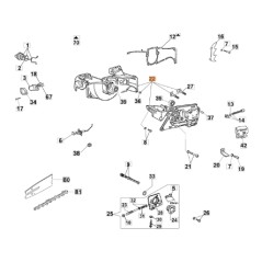 Pareja de semicartuchos de motosierra ORIGINAL OLEOMAC 50022083CR GS630