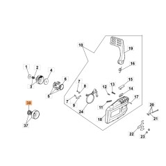 Anillo motosierra modelos 938 941 GS630 ORIGINAL OLEOMAC 094500046R 094500046 | Newgardenstore.eu