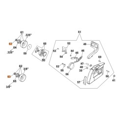 Chainsaw Bearing Models GS630 956 ORIGINAL OLEOMAC 3037016R 3037016 | Newgardenstore.eu