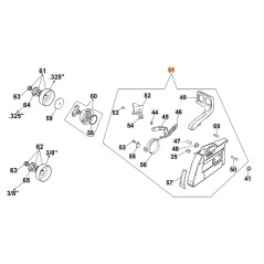 Chainsaw Chainsaw Cover Models GS630 ORIGINAL OLEOMAC 50022018R | Newgardenstore.eu