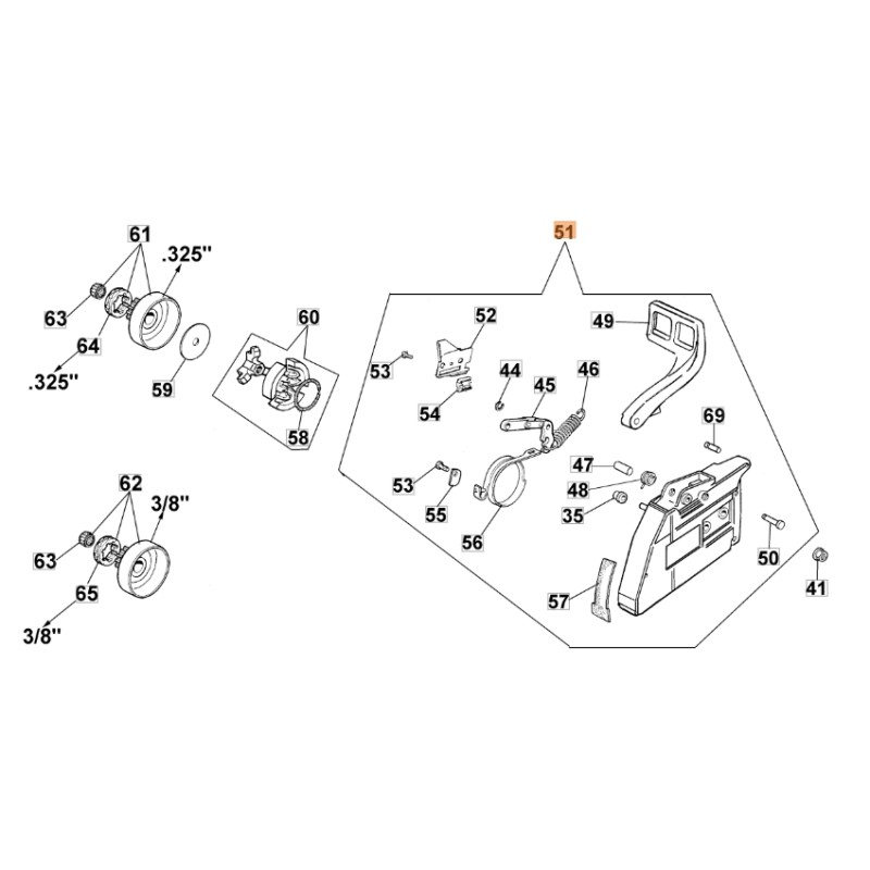 Chainsaw Chainsaw Cover Models GS630 ORIGINAL OLEOMAC 50022018R