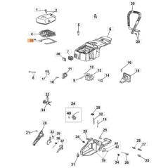 Filter gasket chainsaw models 956 962 GS630 ORIGINAL OLEOMAC 097000056R