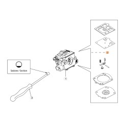 ORIGINAL OLEOMAC GS630 kit de réparation tronçonneuse 2318673 50010122A | Newgardenstore.eu