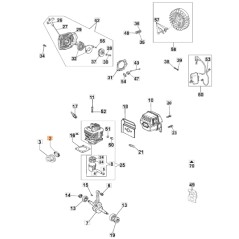 Bandeau pour tronçonneuse modèles GS630 ORIGINAL OLEOMAC 50200015AR 50200015A | Newgardenstore.eu