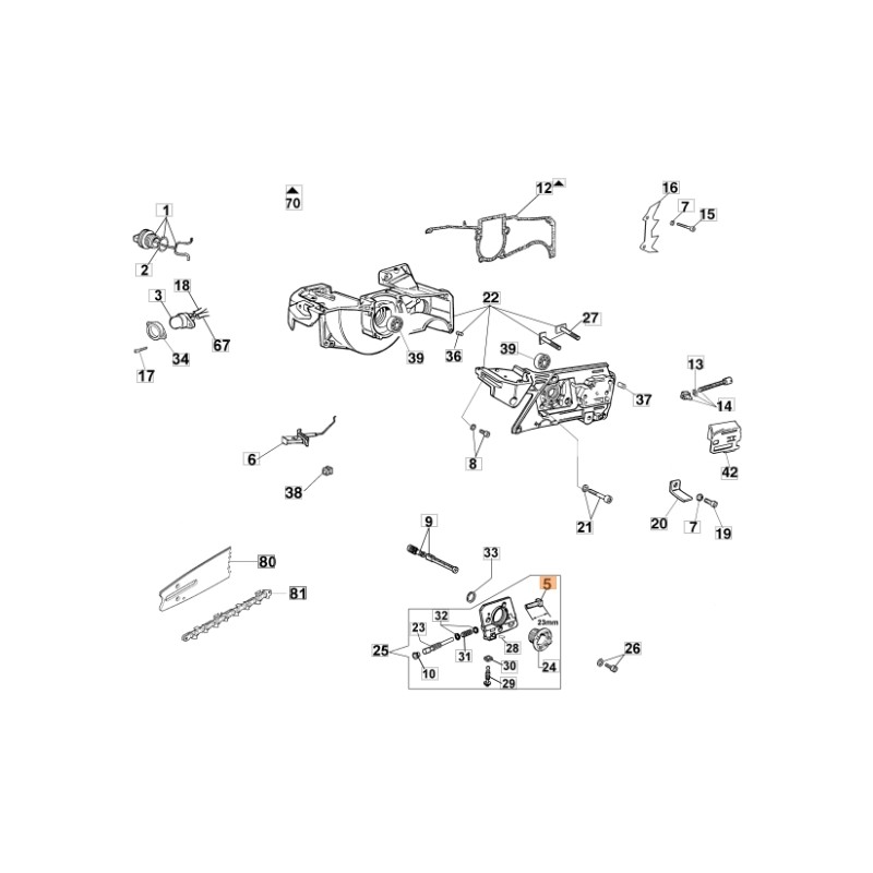 Tubo motosega modelli 956 GS630 ORIGINALE OLEOMAC 50010163R 50010163