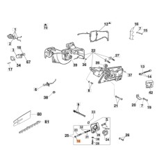 Capuchon de tronçonneuse modèles 970 GS630 956 ORIGINAL OLEOMAC 097000078