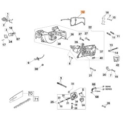 Guarnizione motosega modelli 956 GS630 ORIGINALE OLEOMAC 50010047AR 50010047A