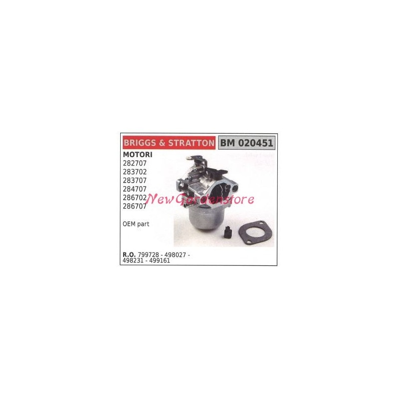 B&S tub carburettor lawn mower mower 282707 020451