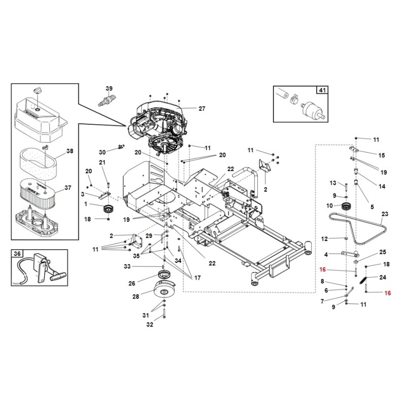 Rasentraktor Schraubenmodelle SRZ151 ORIGINAL GIANNI FERRARI 93900100300