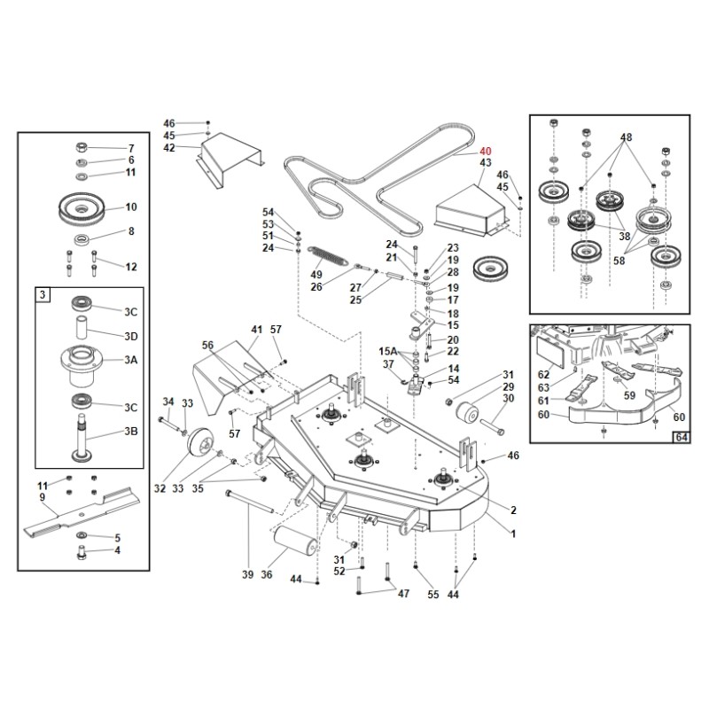 Courroie de transmission plate ORIGINAL GIANNI FERRARI 93400000001