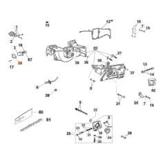 Coperchio motosega modelli 956 GS630 ORIGINALE OLEOMAC 50010175