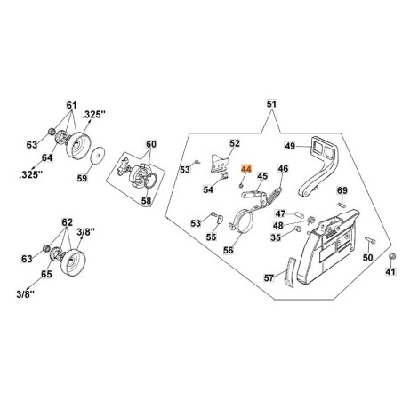 Anello elastico motosega modelli 925 GS630 ORIGINALE OLEOMAC 3026003R 3026003 | Newgardenstore.eu