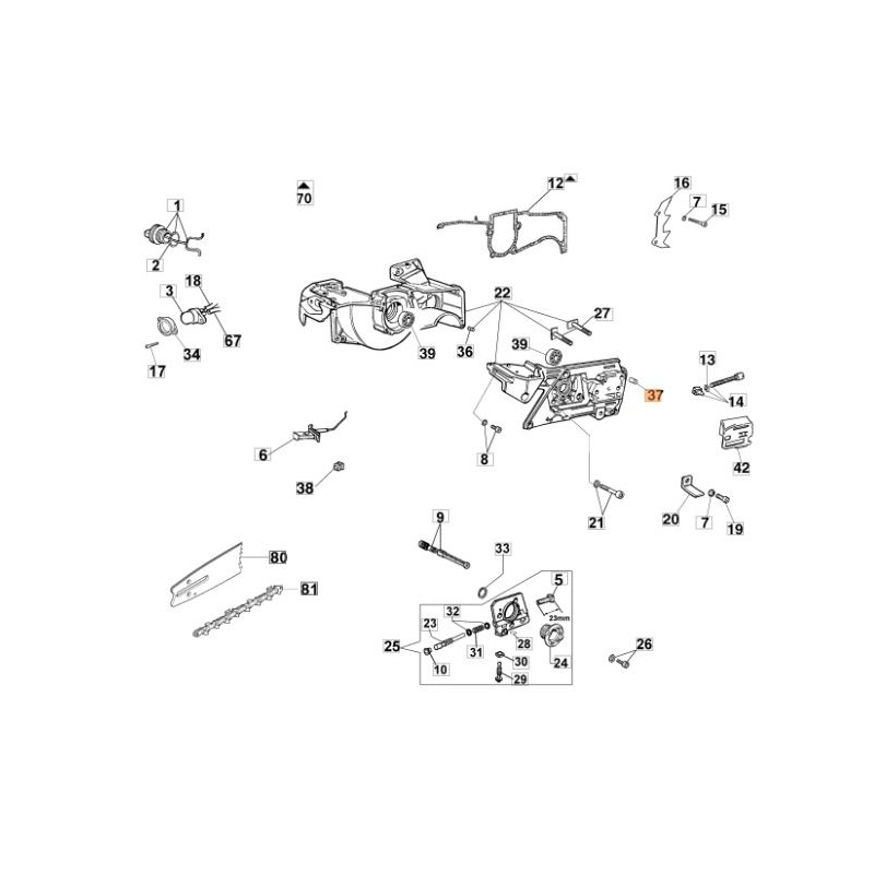 Valvola sfiato motosega modelli 936 GS630 ORIGINALE OLEOMAC 097000229R 097000229