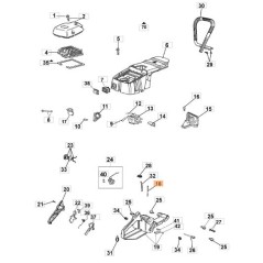 Tubo motosega decespugliatore modelli GS630 BC380S ORIGINALE OLEOMAC 61350329R