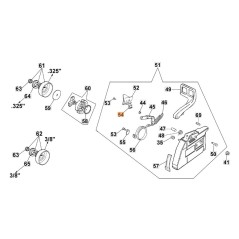 ORIGINAL OLEOMAC protector motosierra GS630 modelos 50070149R 50070149 | Newgardenstore.eu