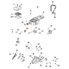 Brida de motosierra modelos 956 GS630 ORIGINAL OLEOMAC 50010028R 50010028 | Newgardenstore.eu