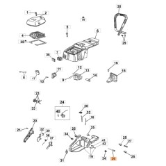 Reniflard de tronçonneuse modèles GS630 ORIGINAL OLEOMAC 099900083BR 099900083B