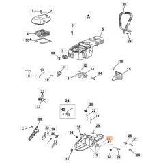 Protection tronçonneuse modèles GS630 ORIGINAL OLEOMAC 50250025R 50250025 | Newgardenstore.eu