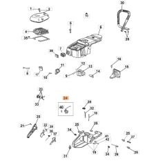 Tige d'accélérateur de tronçonneuse modèles GS630 ORIGINAL OLEOMAC 50020117R | Newgardenstore.eu