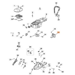 Chainsaw carburettor support GS630 models ORIGINAL OLEOMAC 50010017AR | Newgardenstore.eu