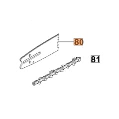 Barra Motosierra 18 pulgadas 46 cm modelos GS630 ORIGINAL OLEOMAC 50012036R