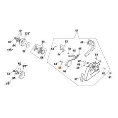 Chainsaw sheet metal models GS630 ORIGINAL OLEOMAC 50010084 097000140