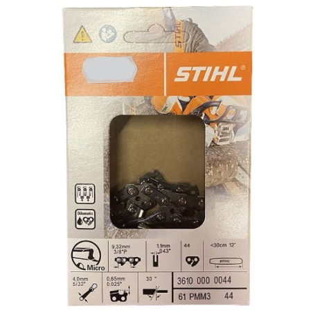 Chaîne Pico Micro 3/8 pas 1.1 mm ORIGINAL STIHL tronçonneuse 36100000044 | Newgardenstore.eu