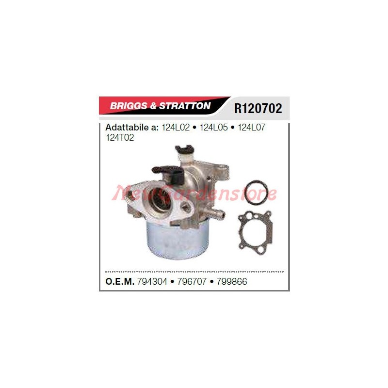 B&S tub carburateur tondeuse tondeuse 12AL02 12AL05 R120702