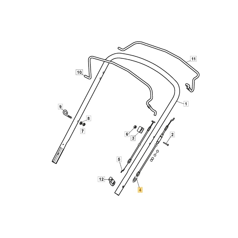 Cavo comando trazione ORIGINALE STIGA tagliaerba rasaerba AL4 46 SH 381030141/0