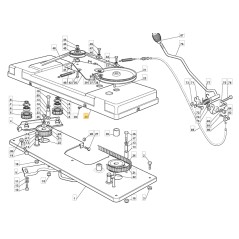 Carter protection plate transmission ORIGINAL STIGA tractor 125060101/2 | Newgardenstore.eu