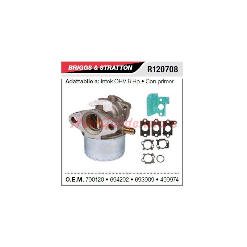 B&S tondeuse INTEK OHV 6 HP R120708 bol carburateur