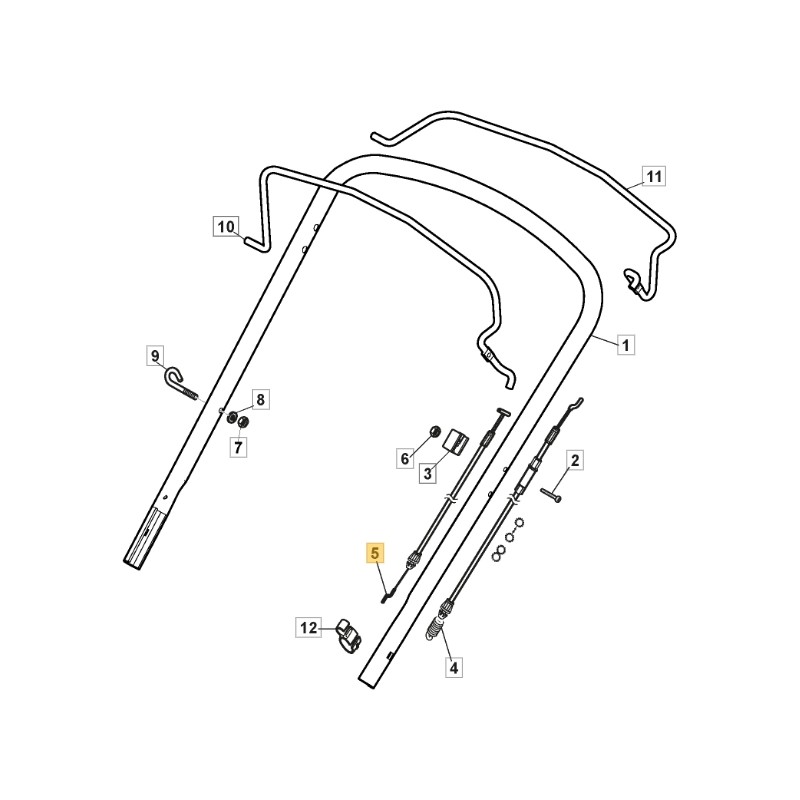 Brake cable ORIGINAL STIGA mower AL4 46 SH 181030088/0