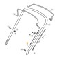 Brake cable ORIGINAL STIGA mower AL4 46 SH 181030088/0