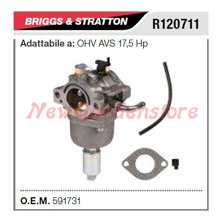 Carburatore BRIGGS trattorino rasaerba OHV AVS-OHV 14 19HP 31A 31B 31G ORIGINALE | Newgardenstore.eu