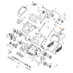 Handle bag scarifier models ASC1.5E MSR38 ORIGINAL STIGA 118802919/0