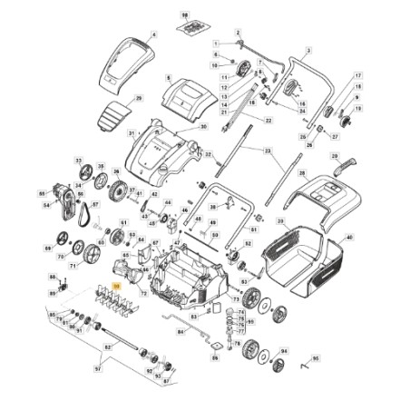 Axle assembly knives scarifier models ASC1.5E ORIGINAL STIGA 118802686/0 | Newgardenstore.eu