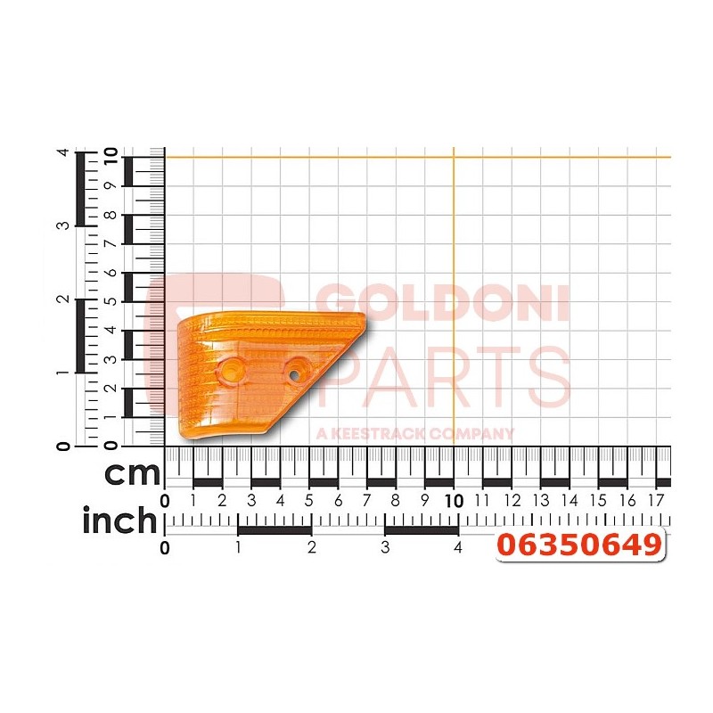 RECHTER ORANGEFARBENER REFLEKTOR ORIGINAL GOLDONI 06350649