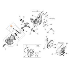 Pistone motosega modelli GST360 ORIGINALE OLEOMAC 50270211 | Newgardenstore.eu