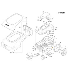 Gasket cover battery robot models A1000 ORIGINAL STIGA 122280002/0 | Newgardenstore.eu